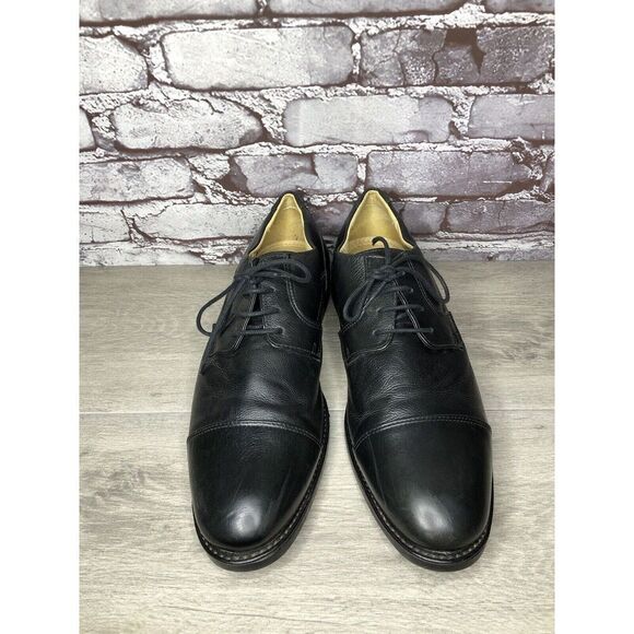 Studio Belverde Duke Black Leather Cap Toe Oxfords Dress Shoes Men’s Sz 11D/44EU - Picture 11 of 16